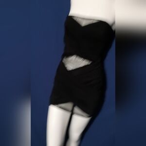 Black and White Dress with Cutout Detail